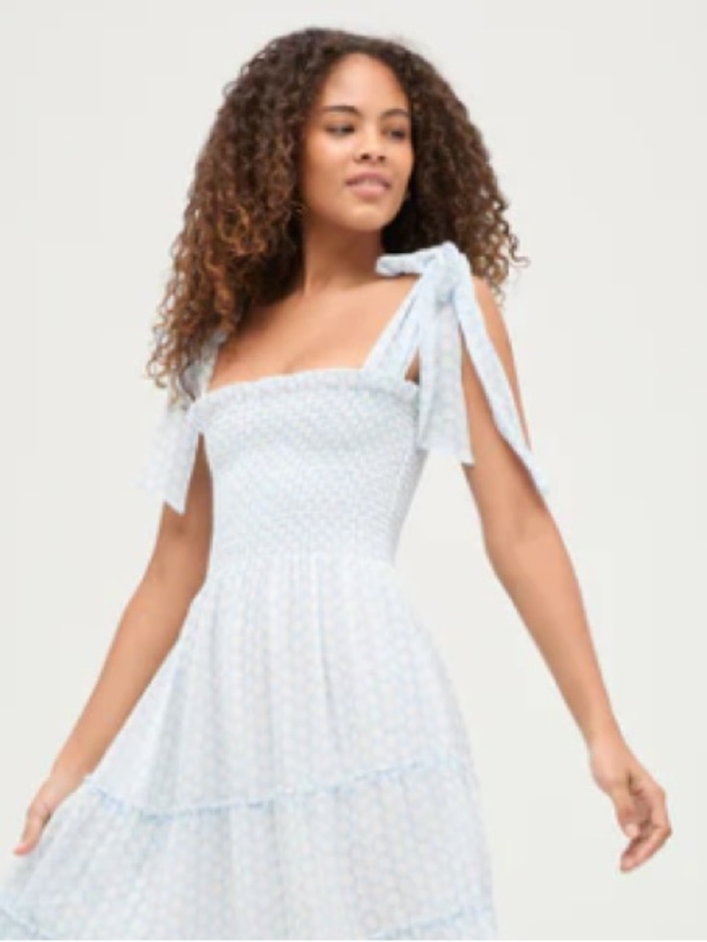 Hill House Home Nap Dress The Ribbon Ellie Dress Blue And White Tiered XXS